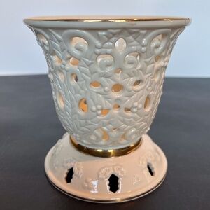 Lenox Illumination Pierced design is of Holly and Berries